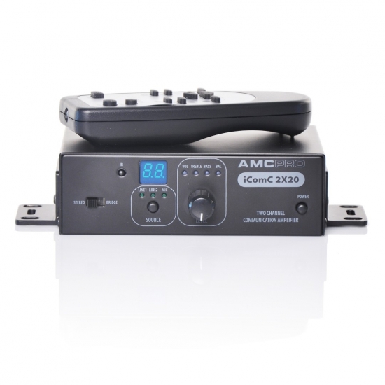 Ljudligf�rst�rkare 2x20W ryhm�ss� Hembioutrustning @ Ask�s Testmilj� 1 (AMC-ICOMC2X20)