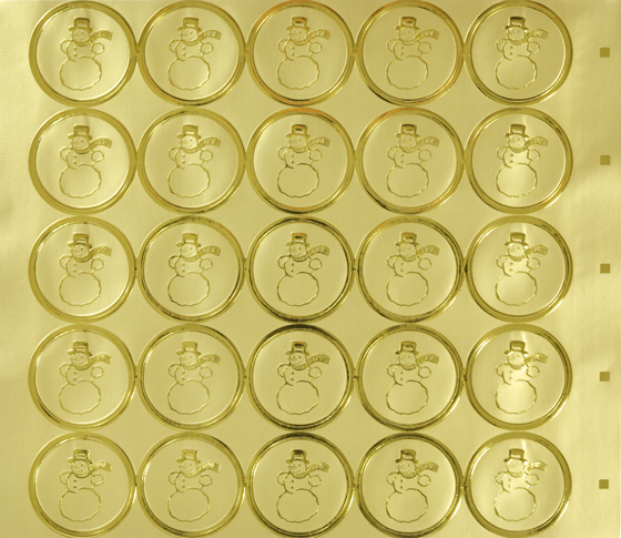 Sinetti, kulta, 25 sinetti� / arkki ryhm�ss� Inbjudningskort @ Ask�s Testmilj� 1 (SG)