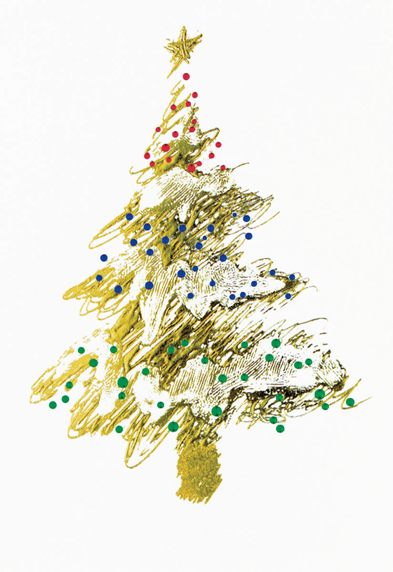 Kultainen kuusi, joulukortti ryhm�ss� Inbjudningskort @ Ask�s Testmilj� 1 (set4159_FI)