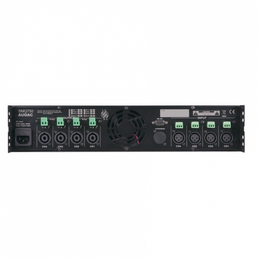 Endsteg 4x750W, inbyggd DSP